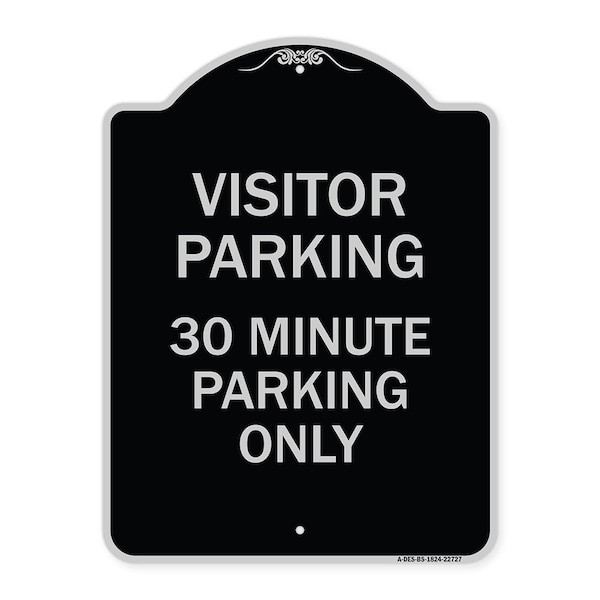 Signmission Visitor Parking Visitor Parking 30 Minute Parking Heavy-Gauge Alum Sign, 24" x 18", BS-1824-22727 A-DES-BS-1824-22727 - main